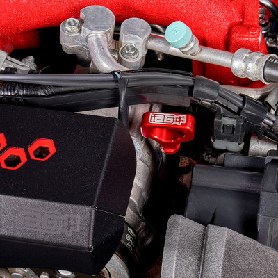 IAG Dipstick With Billet Anodized Handle For EJ 2.5L 2006-14 WRX, 04-21 STI, 06-09 LGT, 06-13 FXT - Installed