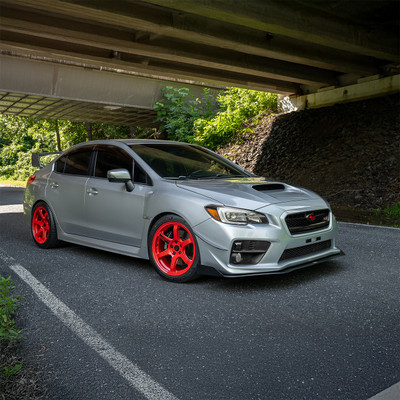 IAG Front Splitter with Bent Endplate Winglets For 2015-21 Subaru WRX & STI - Installed