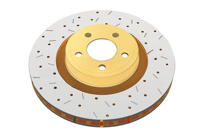 DBA Rear 4000 Series XS Gold Drilled & Slotted Brake Rotor For 2013+ Subaru BRZ DBA Rear 4000 Series XS Gold Drilled & Slotted Brake Rotor For 2013+ Subaru BRZ