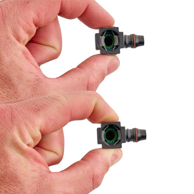 IAG 5/16" SAE Quick Connect Female to 8mm Hose Barb Right Angled (90 degrees) - Function