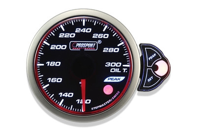 Prosport Halo Series 52mm Electric Oil Temperature Gauge with Peak & Warning Prosport Halo Series 52mm Electric Oil Temperature Gauge with Peak & Warning