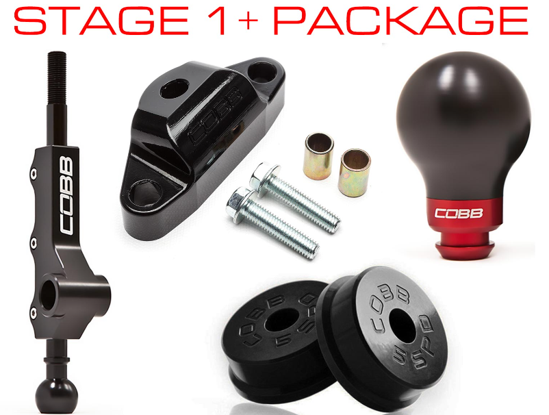 Cobb Stage 1+ Drivetrain Package w/ Tall Shifter- Black