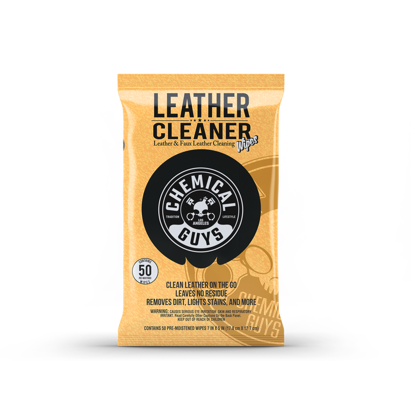 Chemical Guys Leather Cleaner Wipes - 50ct