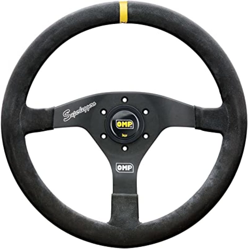 OMP Velocita Superleggero Suede Leather 350mm Diameter Steering Wheel Black - OD0-2020-071 - Primary