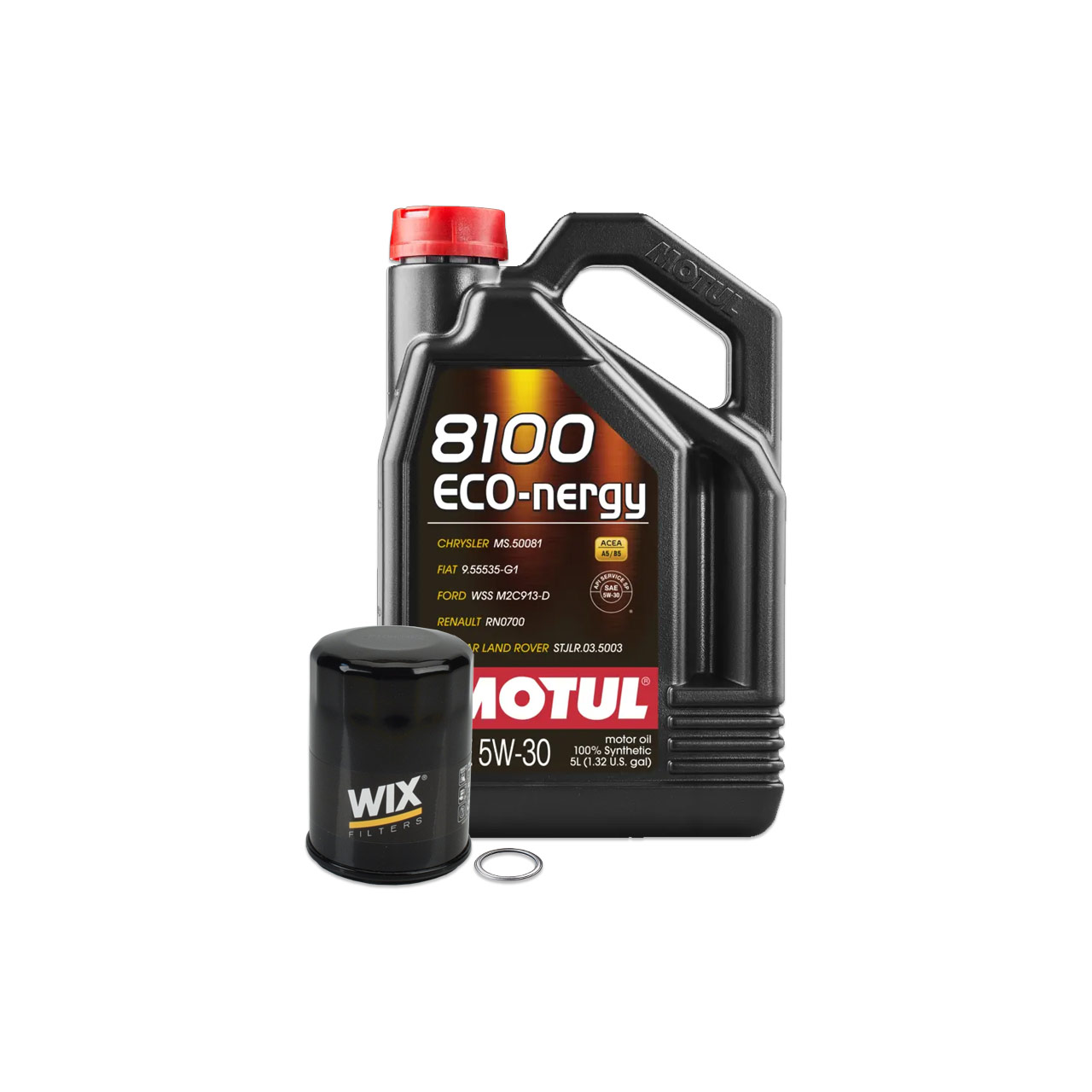 IAG MOTUL 5L 5W30 ECO-NERGY (OEM Engine) Oil Change Package fits 02-14 WRX,  04-21 STI, 05-09 LGT, 04-13 FXT