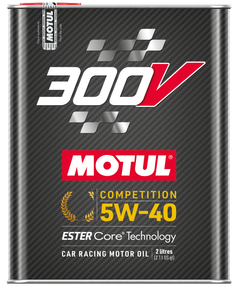 Motul 2L Synthetic-ester Racing Oil 300V COMPETITION 5W40 10x2L - 110817 - Primary