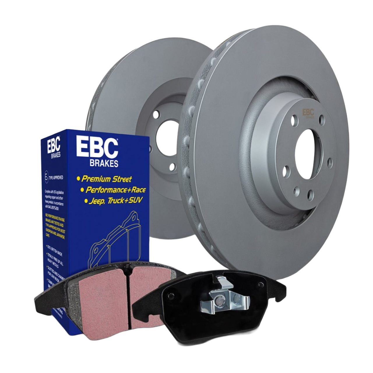 EBC S1 Ultimax2™ Rear Brake Pads and Gray RK Rear Rotors Kit