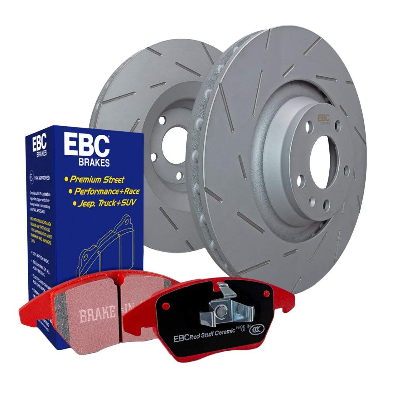 EBC S4 Kits Redstuff Ceramic Sport Rear Brake Pads and Gray USR Rear Rotors Kit