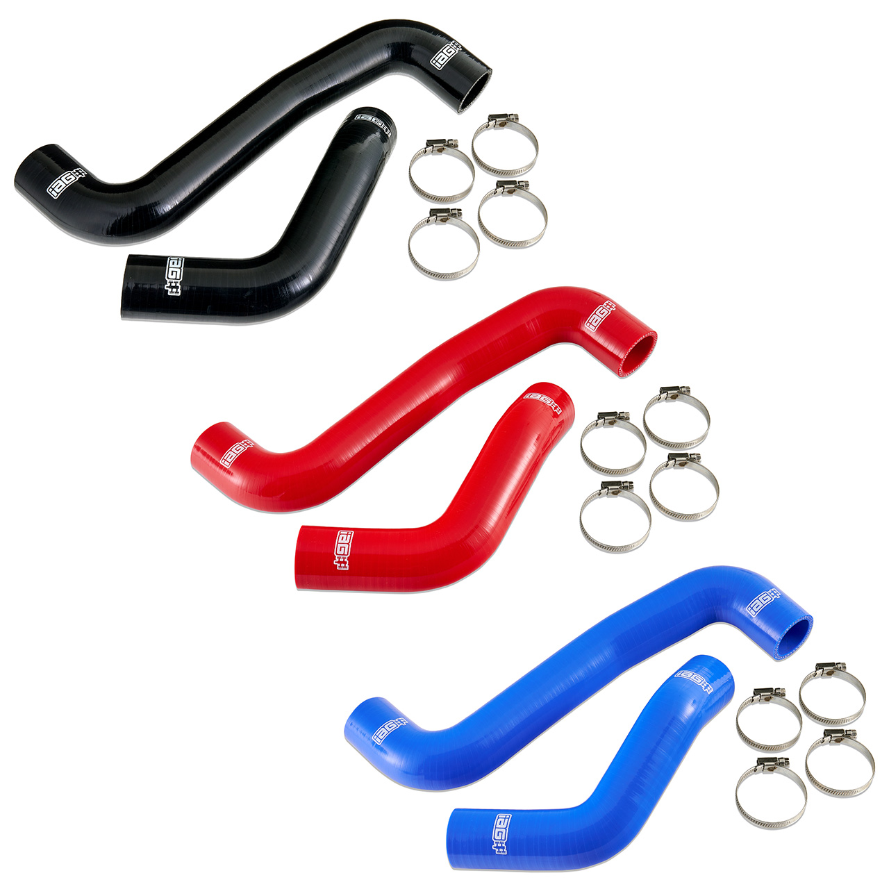 IAG Silicone Radiator Hose Kit for 2008-14 Subaru WRX, 08-21 STI