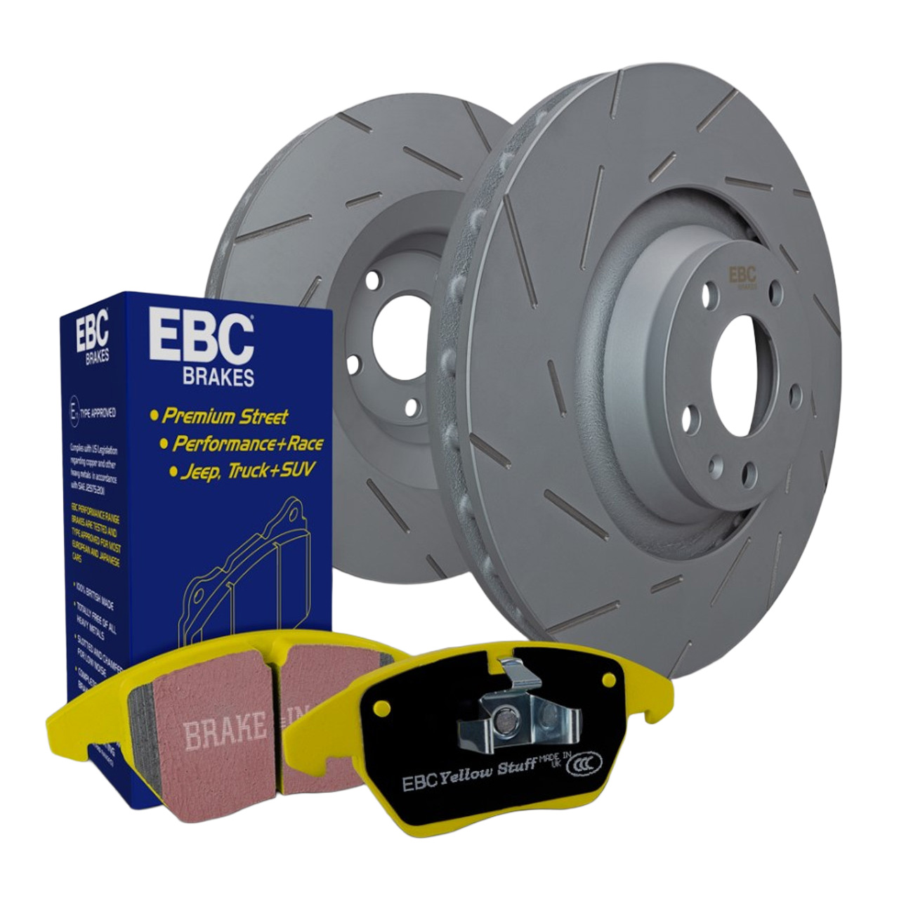 EBC S9 Yellowstuff Front Brake Pads and Gray USR Front Rotors Kit For 2018+ Subaru Ascent