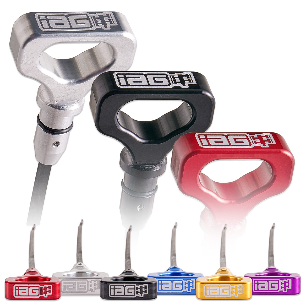 IAG Dipstick With Billet Anodized Handle For EJ 2.5L 2006-14 WRX, 04-21 STI, 06-09 LGT, 06-13 FXT