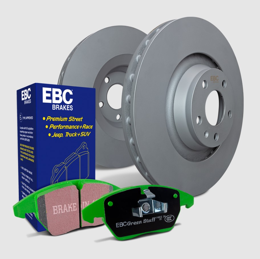 EBC S11 Greenstuff 2000 Rear Brake Pad and Rotor Kit For 1996-01 Subaru Legacy GT