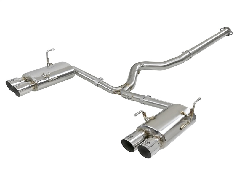 aFe Takeda 3 IN to 2-1/4 IN 304 Stainless Steel Cat-Back Exhaust System For 2015-21 Subaru WRX/WRX STI - Polished Tips - 49-36801-P - Primary