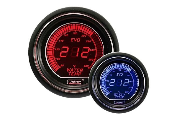 Prosport EVO Series 52mm Electrical Water Temperature Gauge (Red / Blue)