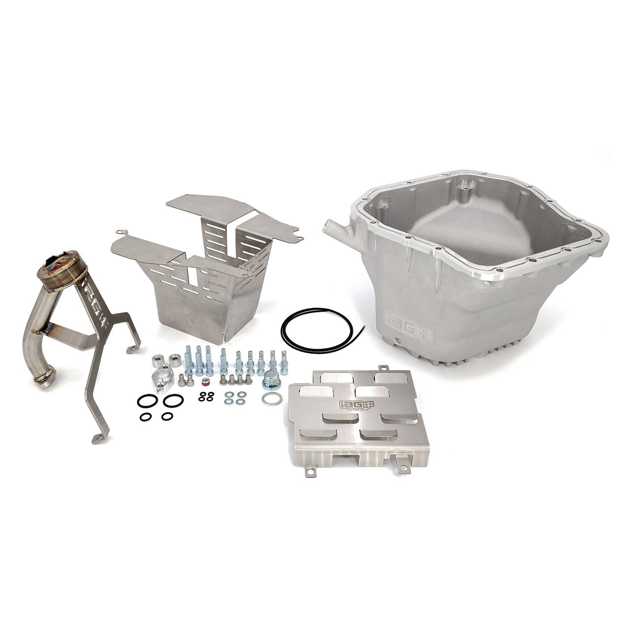 IAG EJ Street Series Oil Pan Package (Silver Pan / Pickup / Street Baffle / Windage Tray) For WRX, STI, LGT, FXT