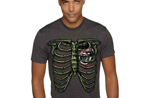 Downshift Apparel Men's Zombie Turbo Ribcage T-Shirt