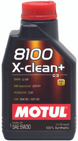 MOTUL 8100 5W30 X-CLEAN Synthetic Engine Oil - 1L (Case of 12) - 106376