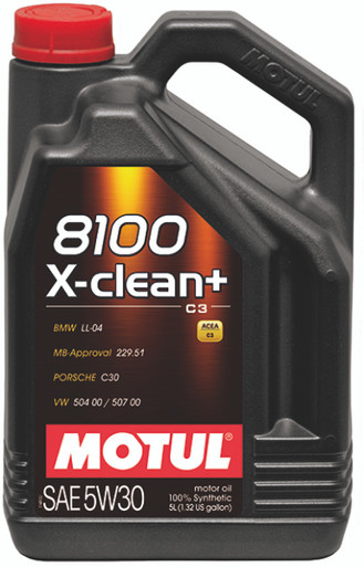 MOTUL 8100 5W30 X-CLEAN Plus Synthetic Engine Oil - 5L (Case of 4