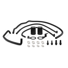 Mishimoto 2015-16 Subaru WRX Baffled Oil Catch Can Kit - Black - MMBCC-WRX-15SBE