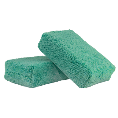 Chemical Guys Workhorse Premium Microfiber Applicator - 5in x 3in x 1.5in -  Green - 2 Pack - Case of 24- MIC28802