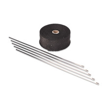 IAG Performance 2" x 50' Fiberglass Header Wrap with Ties (Black) IAG Performance 2" x 50' Fiberglass Header Wrap with Ties (Black)