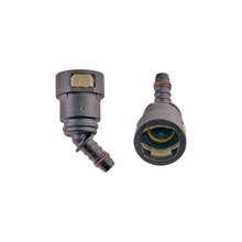 IAG 5/8" SAE Quick Connect Female to 3/8" Hose Barb Angled (135 / 45 Degrees)