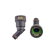 IAG 5/8" SAE Quick Connect Female to 1/2" Hose Barb Angled (135° / 45°)