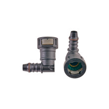 IAG 1/2" SAE Quick Connect Female to 11mm Hose Barb Right Angled (90 degrees)