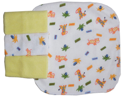 Four Piece Wash Cloth Set