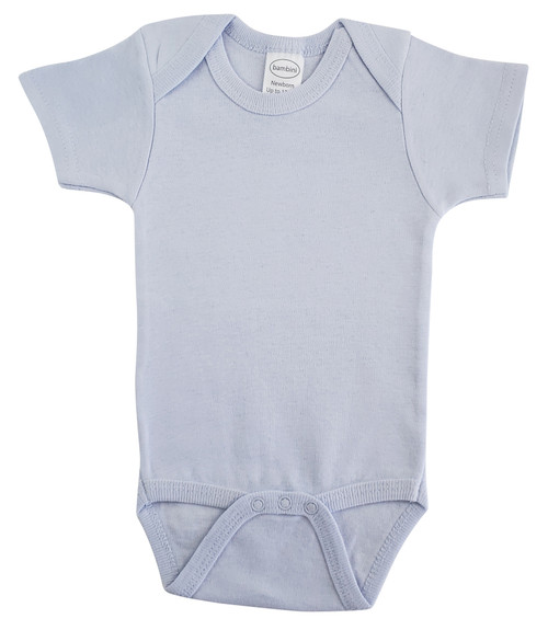 Interlock Blue Short Sleeve Onezie