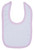 White Terry Bib with Pink Trim