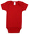 Red Interlock Short Sleeve Bodysuit Onezies
