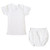 White Interlock T- Shirt & Panty Set