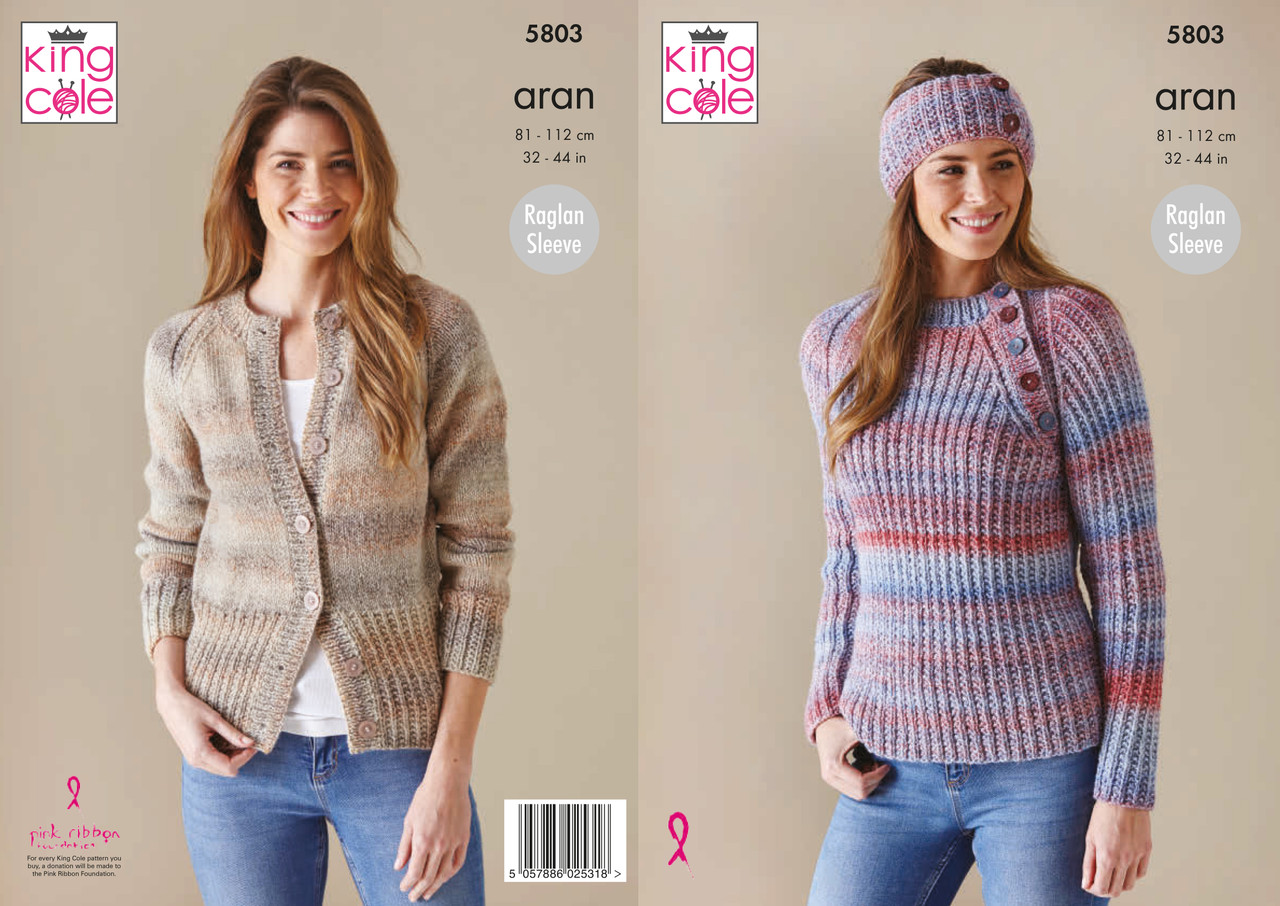 King Cole 5803 Acorn Aran Sweater 