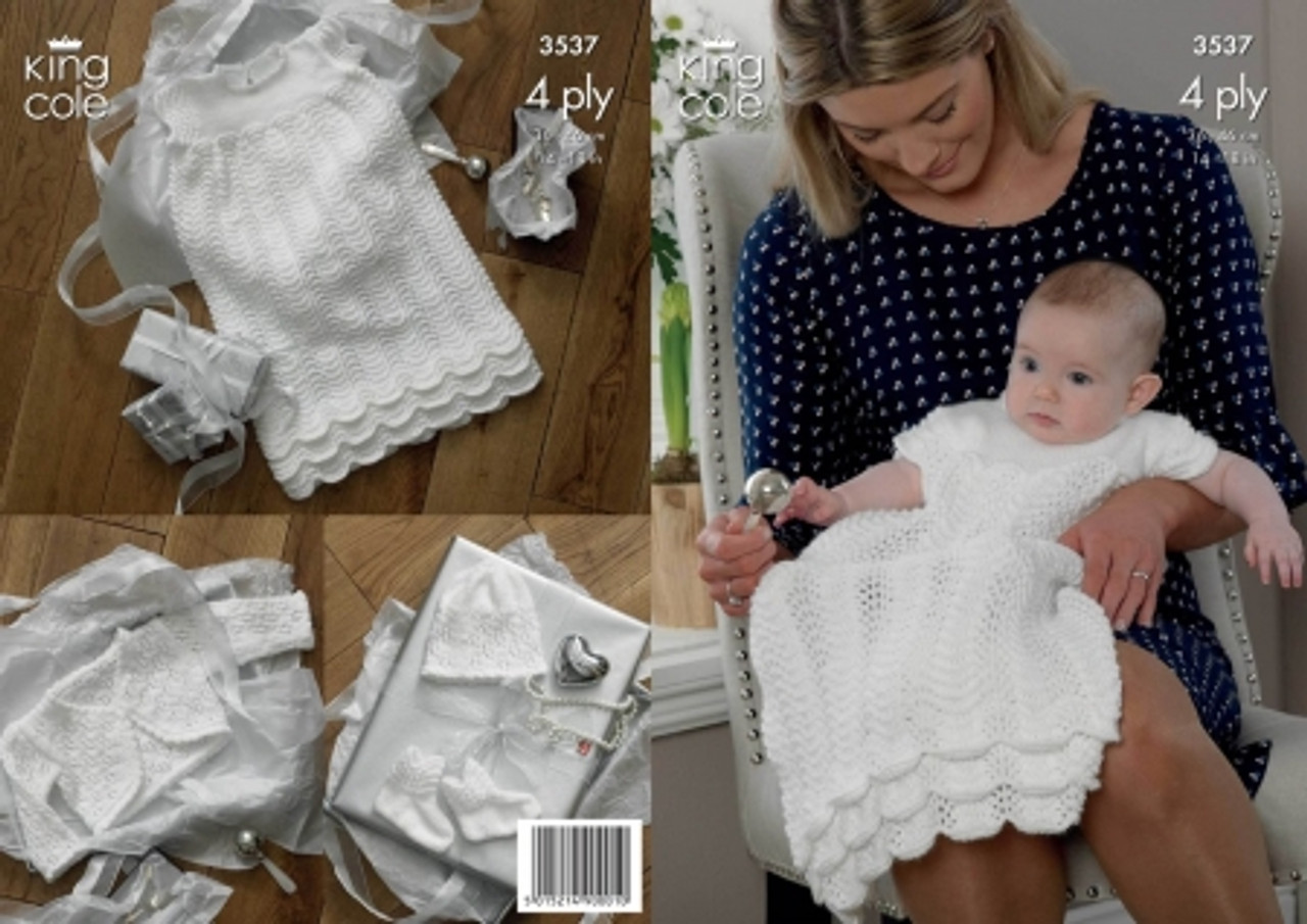 Pattern for Traditional Hand Knit Christening Gown - Pretty Lady Knits