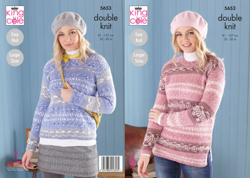 King Cole 5653 Fjord Dk Sweater & Tunic Pattern King Cole 5653 Fjord Dk Sweater & Tunic Pattern