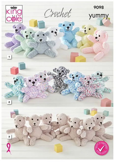 King Cole 9098 Yummy Teddy Draught Excluder Crochet Pattern