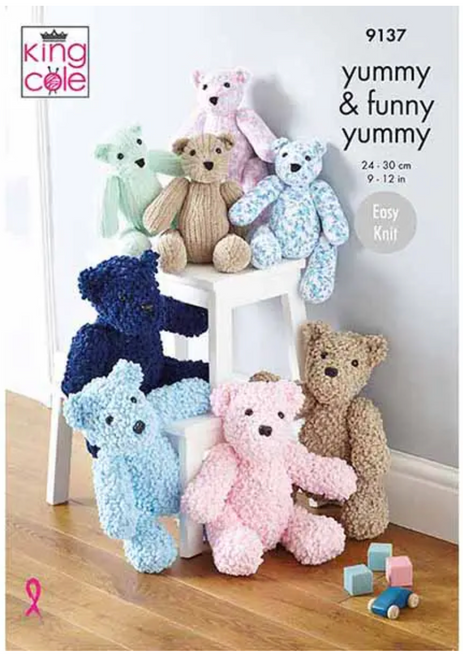 King Cole 9137 Yummy & Funny Yummy Teddy Knitting Pattern
