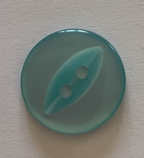 16mm Teal Fish Eye Button