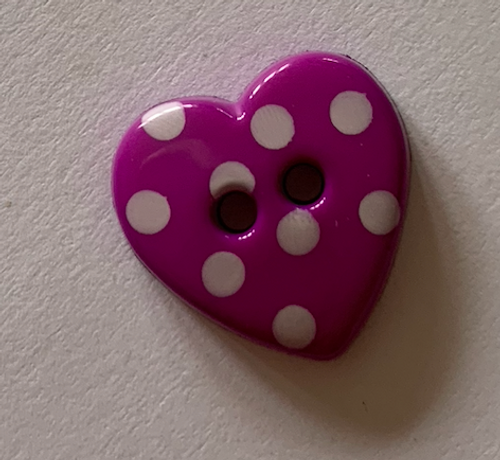 Mauve Heart Button