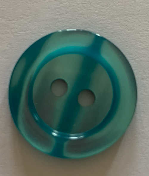 15mm Round Teal Button