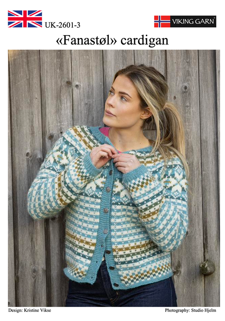 Viking Wool Fanastøl Cardigan Pattern 2601-3 pdf