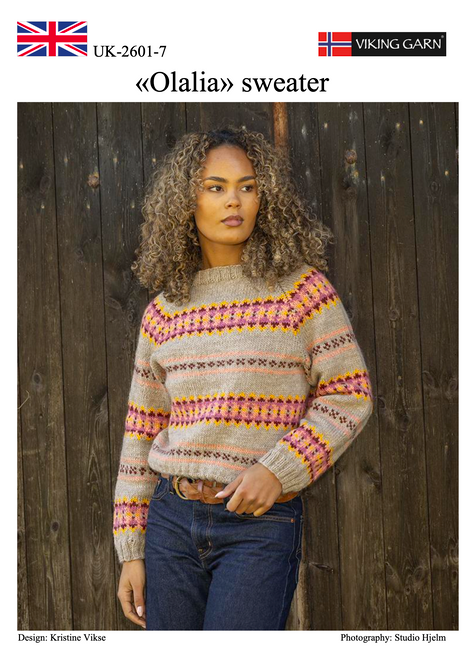 Viking Wool Olalia Sweater Pattern 2601-7 pdf