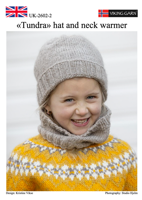 Viking Wool Tundra Children's Hat & Neck Warmer Pattern 2602-2 pdf