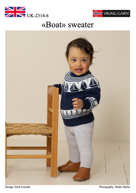 Baby Merino Boat Sweater Pattern 2314-6 pdf