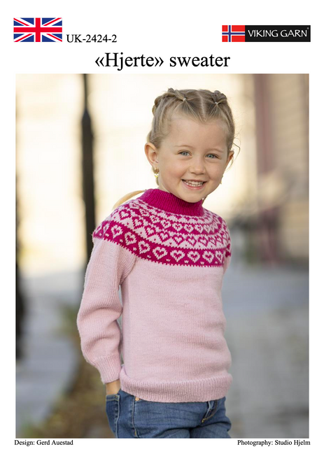 Baby Merino Hjerte Sweater Pattern 2424-2 pdf