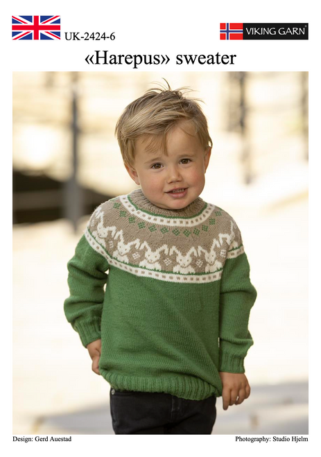 Baby Merino Harepus Sweater Pattern 2424-6c pdf