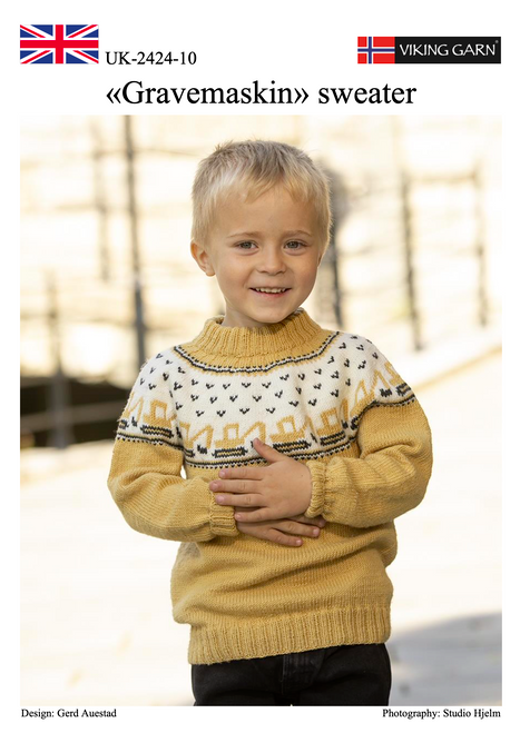 Baby Merino Gravemaskin Sweater Pattern 2424-10 pdf