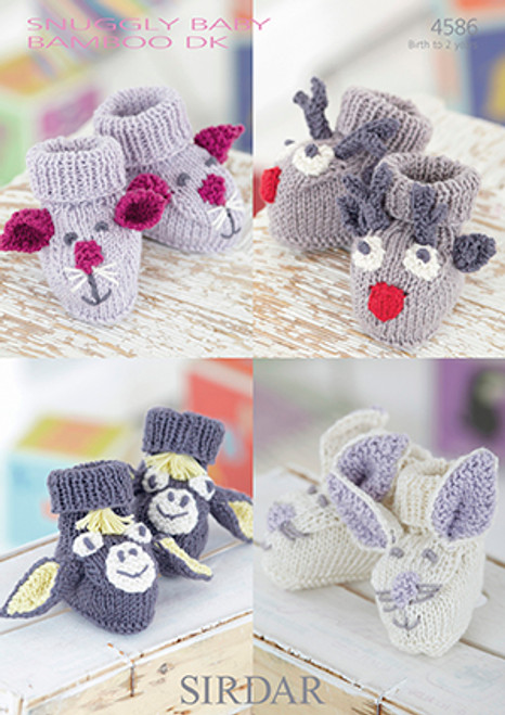 Sirdar 4586 Snuggly Baby Bamboo DK Novelty Bootee Pattern