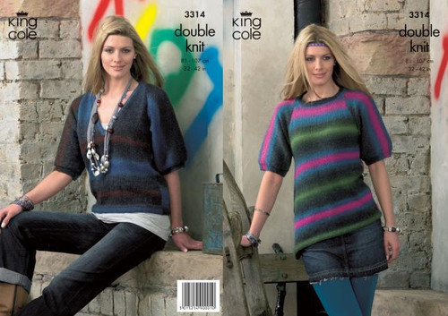 King Cole 3314 Ladies Sweater Pattern King Cole 3314 Ladies Sweater Pattern